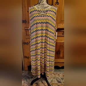 NWT French Laundry midi tank dress with pockets. Size 2X